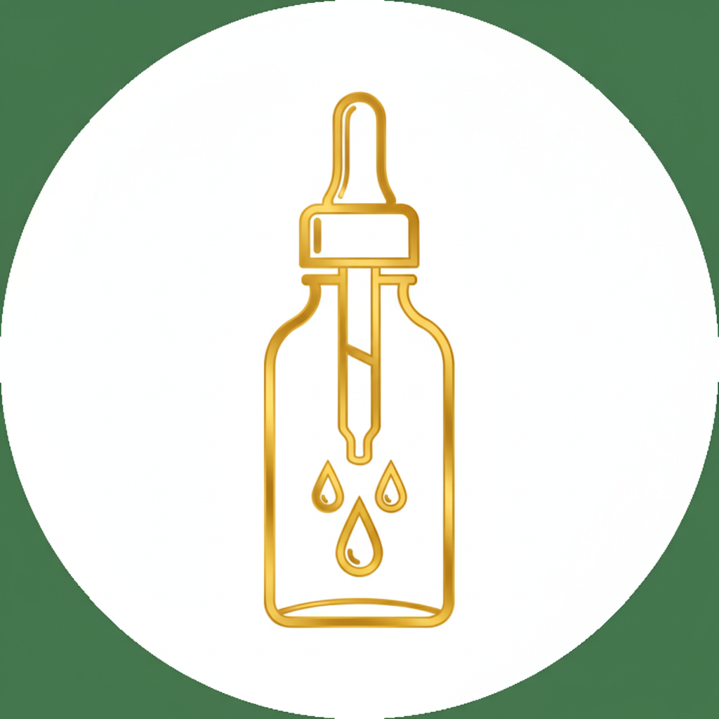 Drop Bottle Icon - Gold